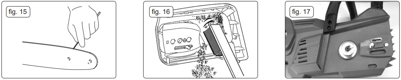 SEALEY CP20VCHS Cordless Chainsaw - CLEANING THE SPROCKET COVER
