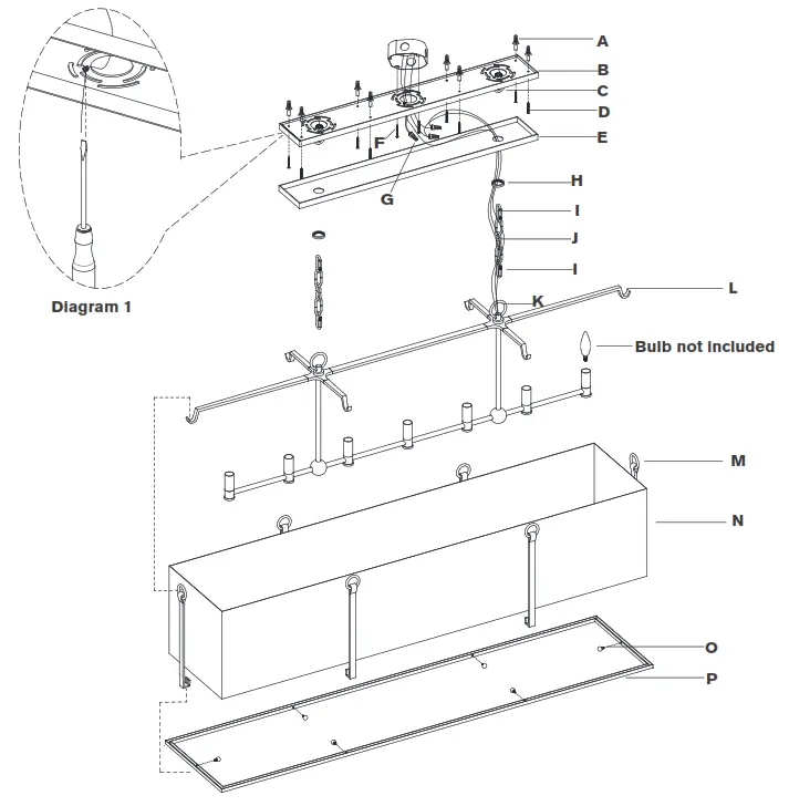 VISUAL COMFORT IKF 5038 Aspen Large Linear Chandelier