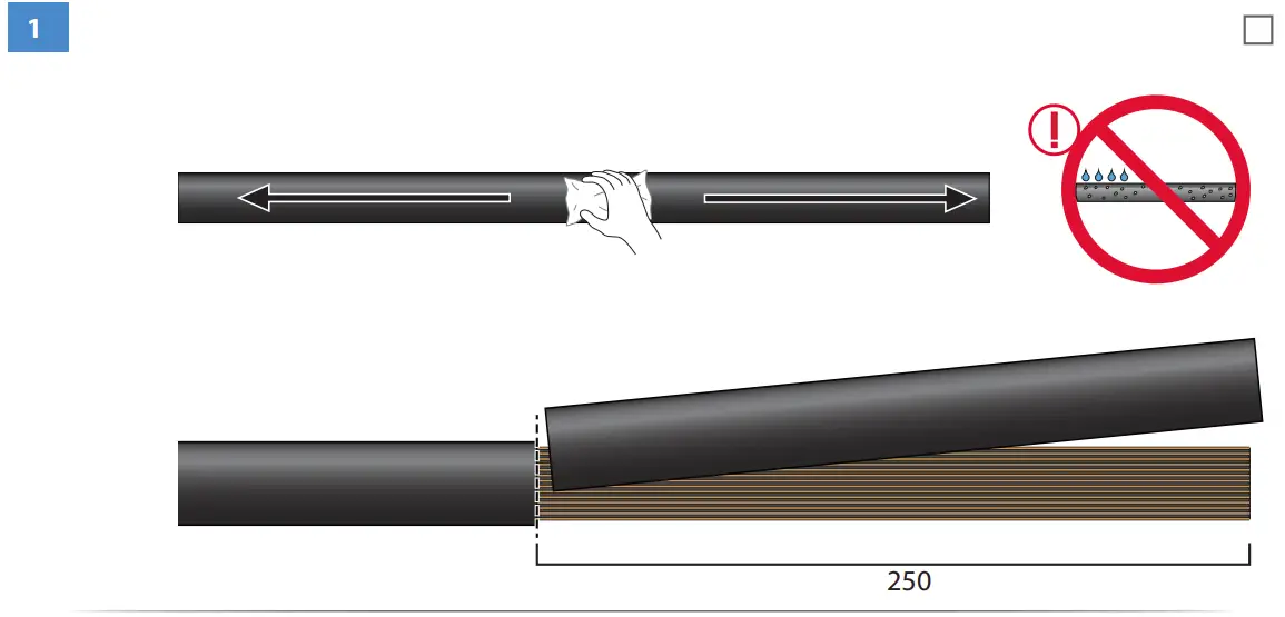 HOT1.1203L Heat Shrink Outdoor Term Instructions illustration