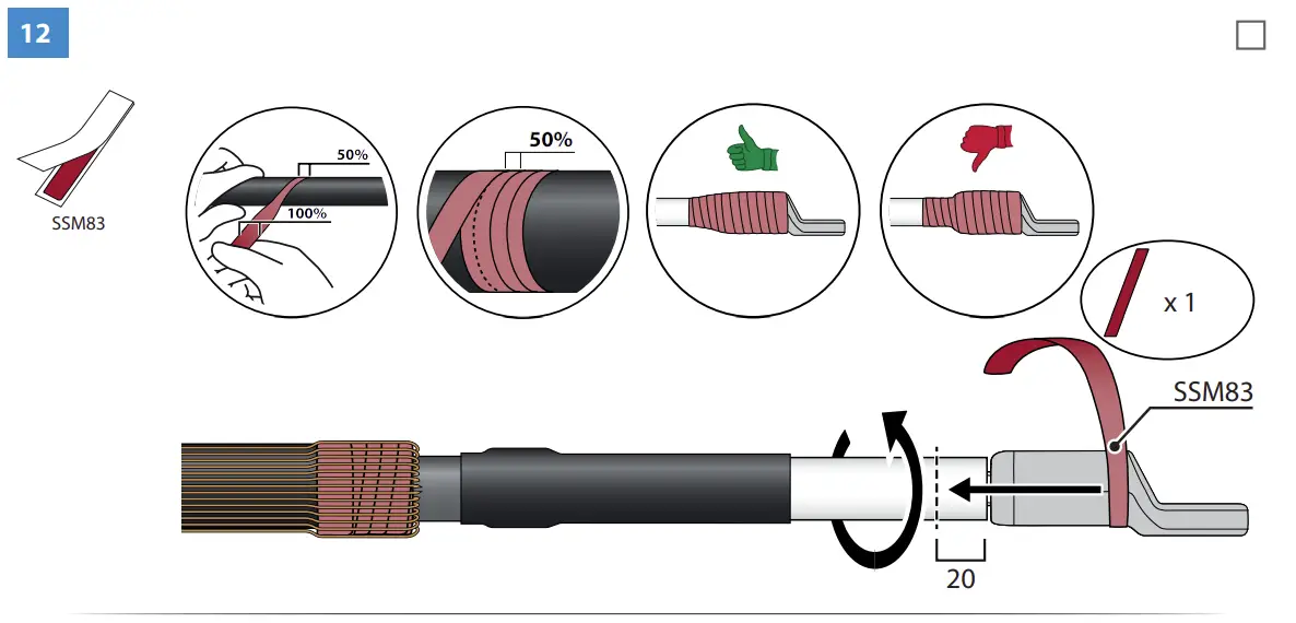 HOT1.1203L Heat Shrink Outdoor Term Instructions illustration