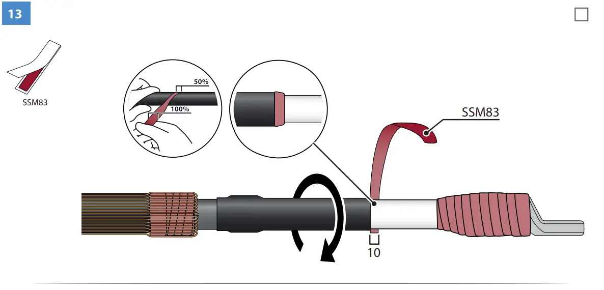 HOT1.1203L Heat Shrink Outdoor Term Instructions illustration