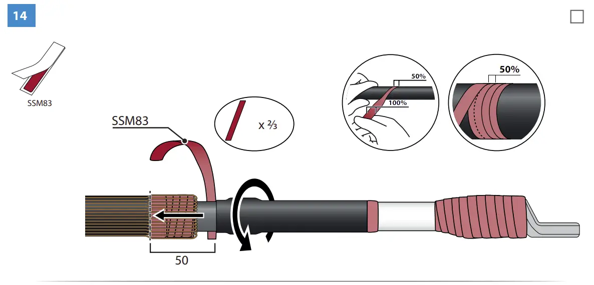 HOT1.1203L Heat Shrink Outdoor Term Instructions illustration