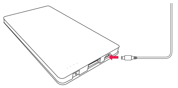 Justice JUSPB01 Slim Power Bank - Micro USB 1