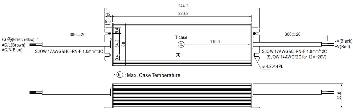 MEAN WELL HLG-240H Series 240W Constant Voltage and Constant Current LED Driver-15