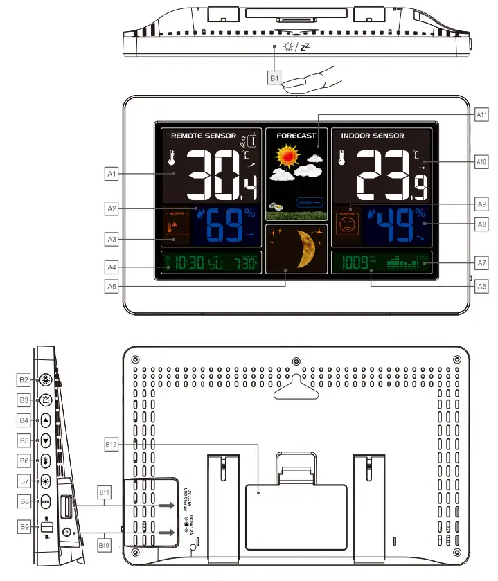 FanJu FJ3378 Weather Station - Appearance