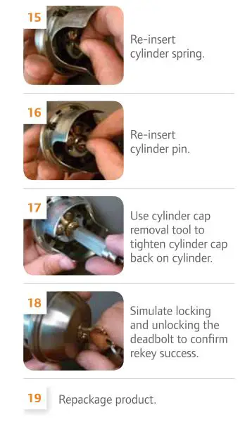 DEADBOLT REKEYING INSTRUCTIONS 2