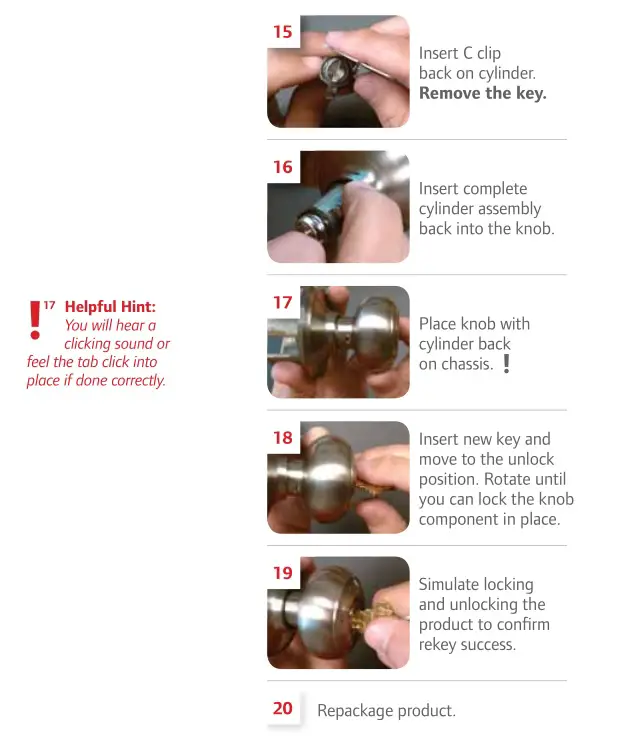 KNOB REKEYING INSTRUCTIONS 2