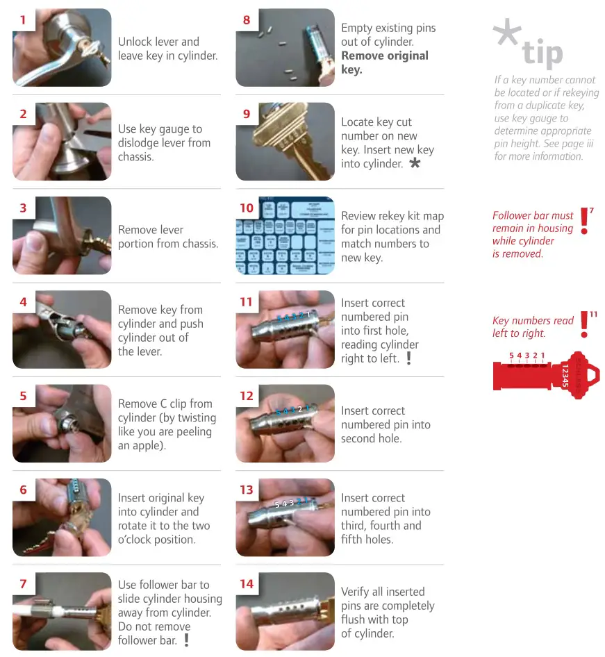 LEVER REKEYING INSTRUCTIONS 1