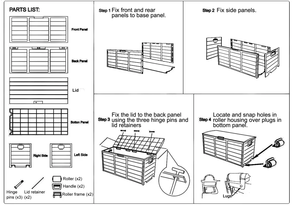 SEALEY SBSC01 V2 Outdoor Storage Box-fig1