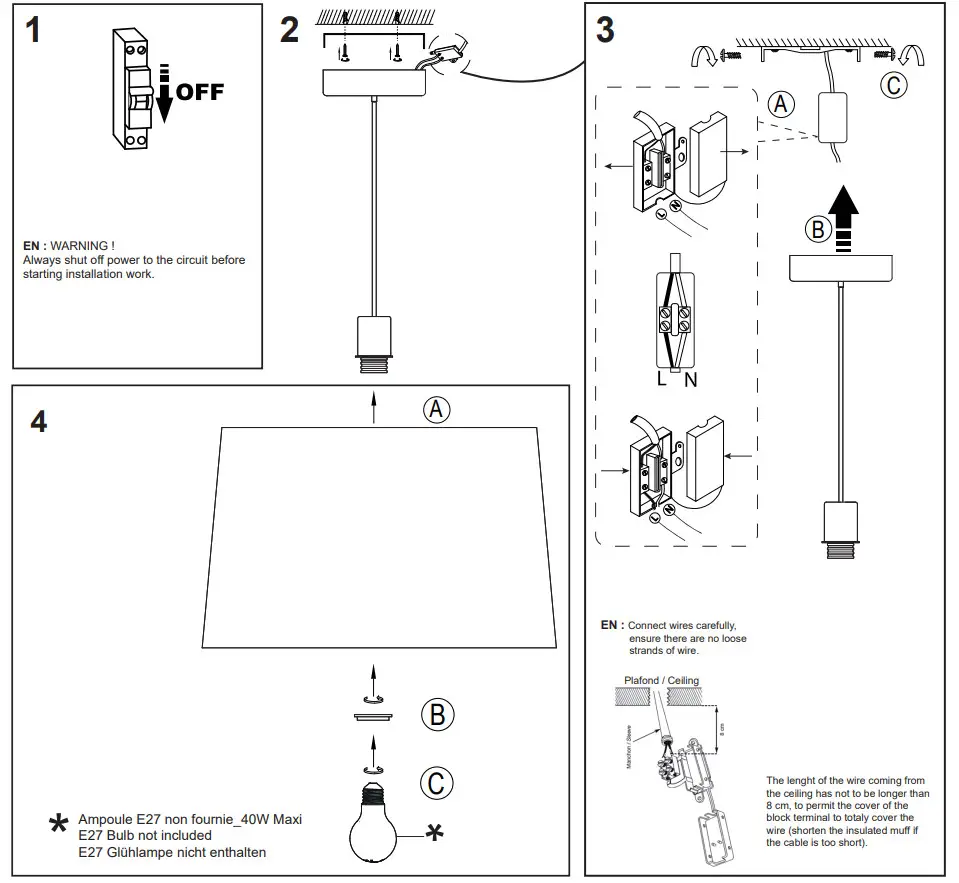 ALUMINOR LUMINAIRES SACHA S Suspension Pendant Lamp