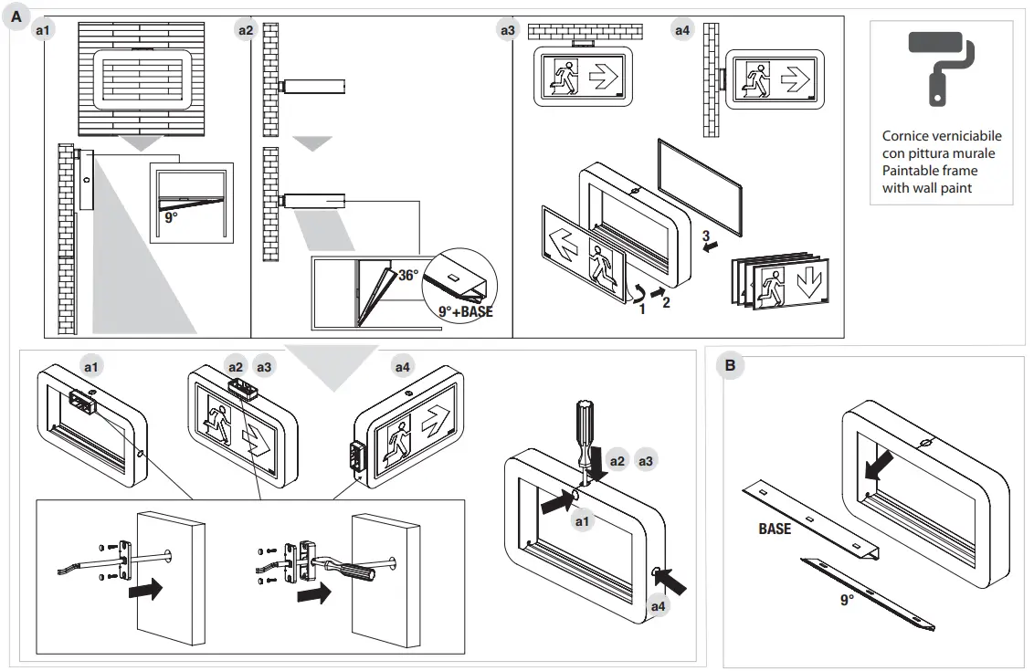 Beghelli Zero TR Emergency Lights fig 2