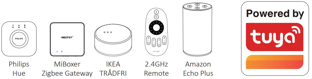MiBOXER MI-LC2ZR 2 Wires 2 in 1 LED Controller - control solu�on