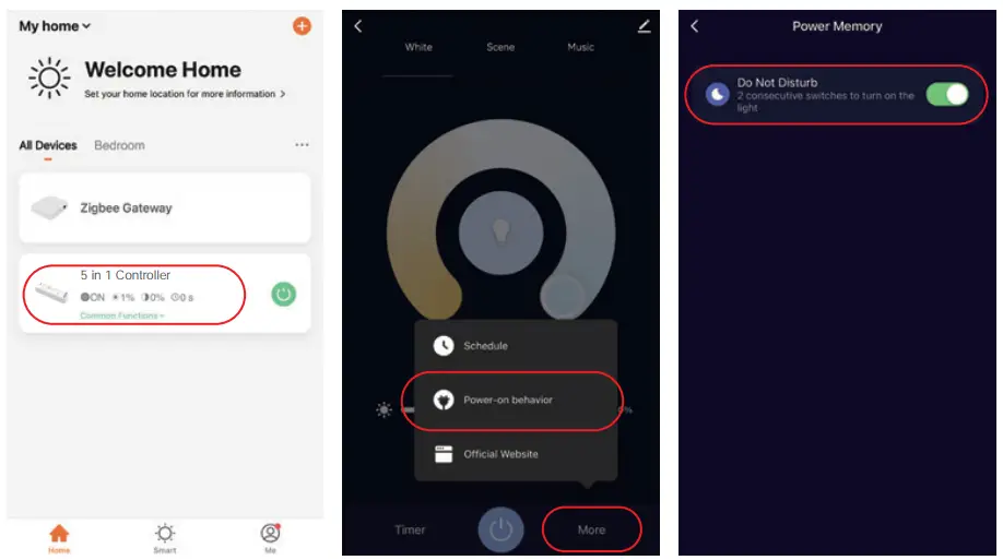 MiBOXER MI-LC2ZR 2 Wires 2 in 1 LED Controller - default ac vated
