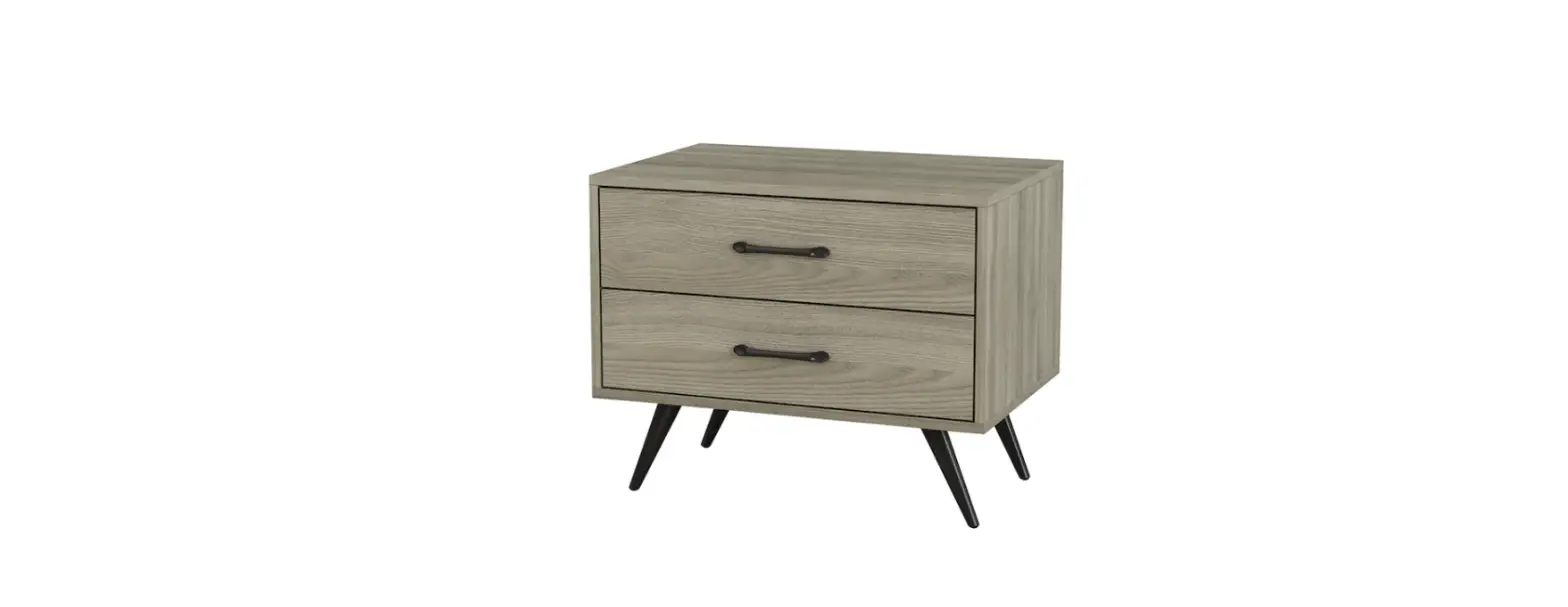 Fufu Gaga Ljy-kf31000401 2-drawer Nightstand Gray Nightstand Instruction Manual