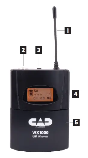 CAD AUDIO-WX1000BP-100-Channel-UHF-Wireless-Bodypack-Microphone-System-fig- (3)
