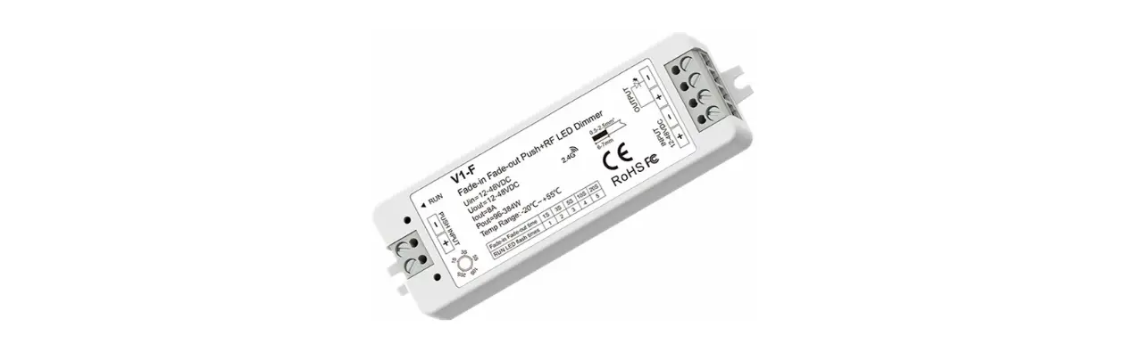 Rohs V1-f Fade-in Fade-out Pushplusrf Led Dimmer Owner's Manual Rohs V1-f Fade-in Fade-out Pushplusrf Led Dimmer Owner's Manual