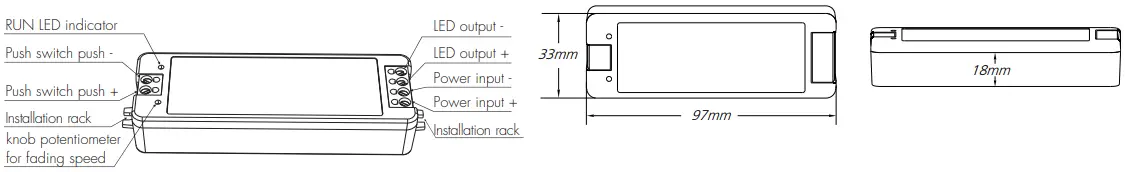 RoHS V1-F Fade-In Fade-Out PushplusRF LED Dimmer-fig2