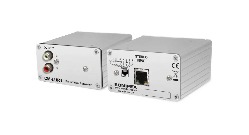 Sonifex Cm-lur1 Balanced To Unbalanced Audio Converters User Manual Sonifex Cm-lur1 Balanced To Unbalanced Audio Converters User Manual