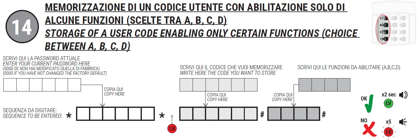 Roger Technology H85 TDS Keypad Selector 14