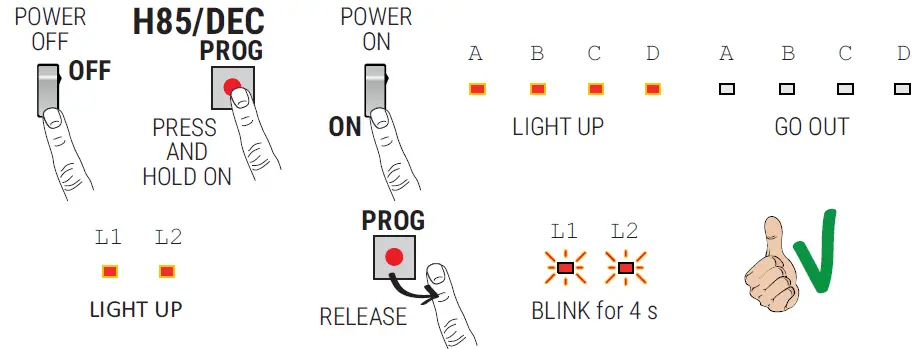 Roger Technology H85 TDS Keypad Selector 27