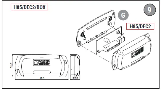 Roger Technology H85 TDS Keypad Selector 9