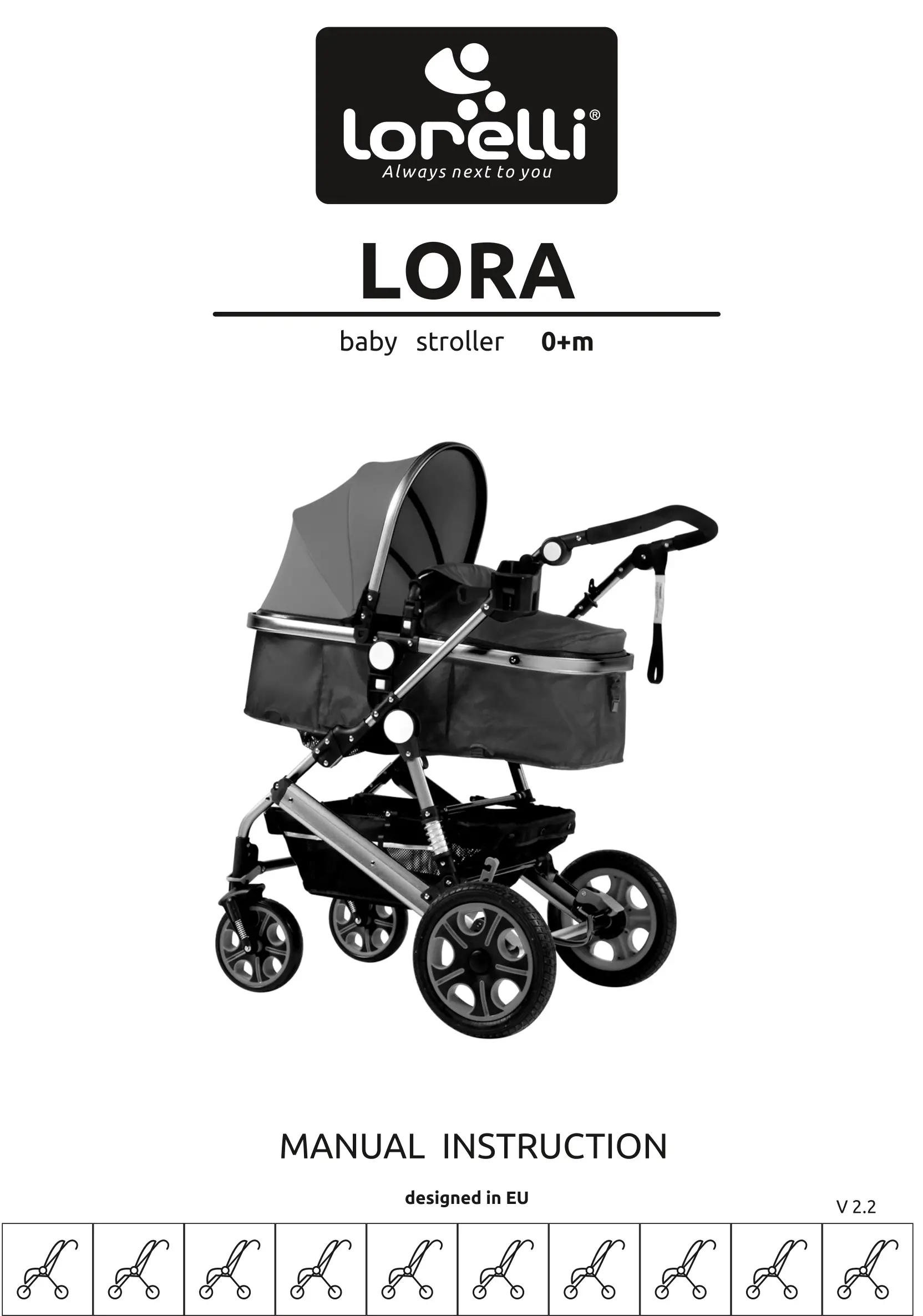 Lorelli Lora Convertible Baby Stroller Instruction Manual