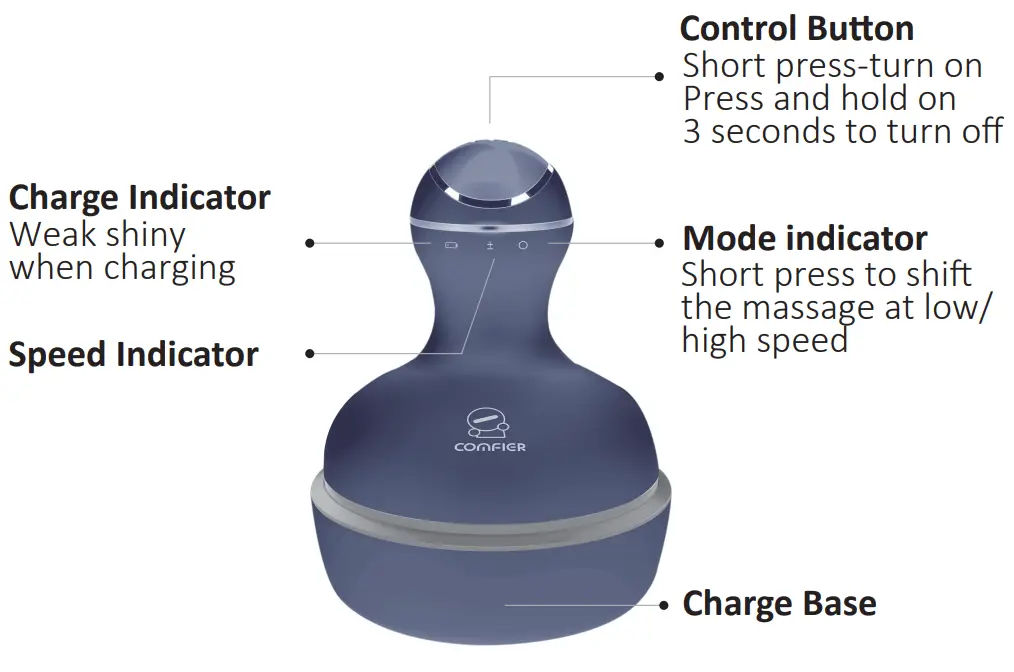 COMFIER CF 4902B Smart Scalp Massager-fig1