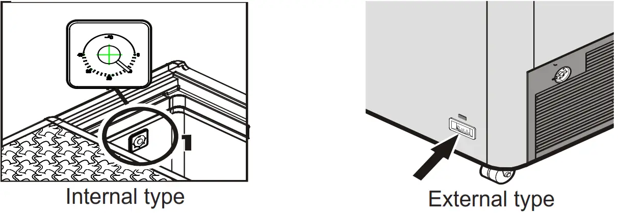 LIEBHERR EFI Ice Cream Chest Freezer - Temperature display