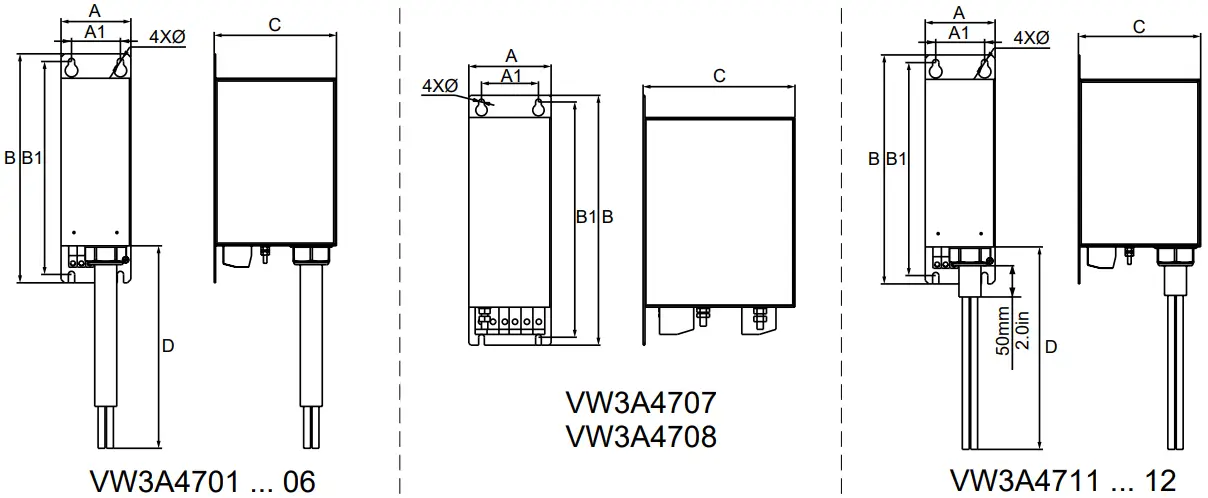 Schneider Electric VW3A4701 Input EMC Filters Metal Kit - 2