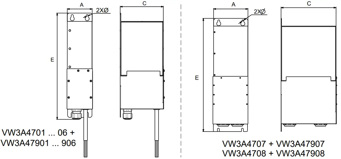 Schneider Electric VW3A4701 Input EMC Filters Metal Kit - 3