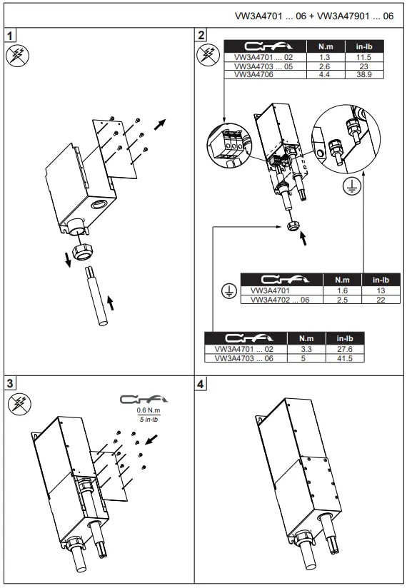 Schneider Electric VW3A4701 Input EMC Filters Metal Kit - 7