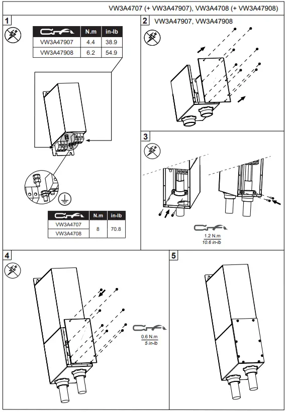 Schneider Electric VW3A4701 Input EMC Filters Metal Kit - 8
