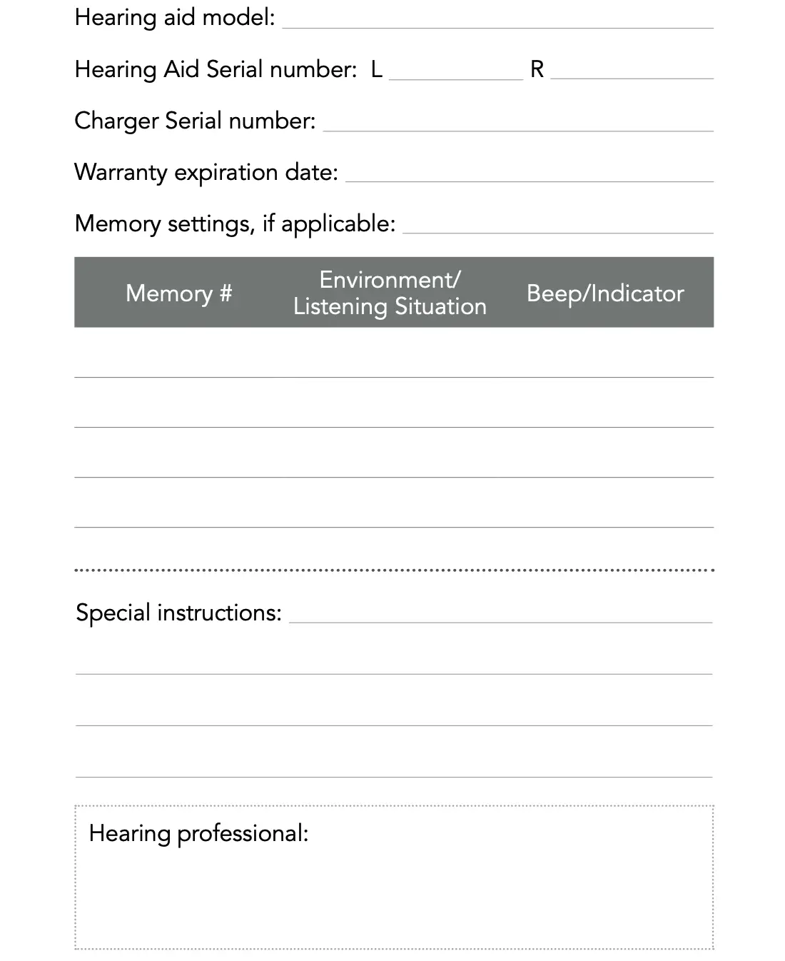 Hearing Aid Information