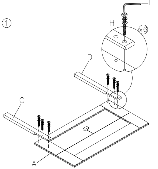 ASHLEY B410-52 Lonnix Twin Panel Footboard - fig 1