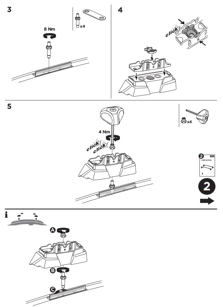 THULE 187156 Roof Rack Fitting Kit fig 2