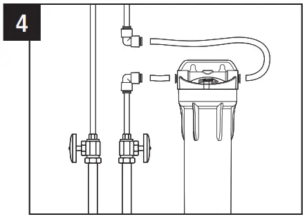 PENTAIR USH-FF-SG-SP-4 10 Inch Undersink Housing with Integrated Mounting Bracket - 4