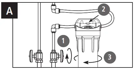 PENTAIR USH-FF-SG-SP-4 10 Inch Undersink Housing with Integrated Mounting Bracket - 7