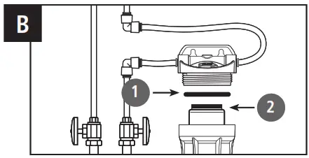 PENTAIR USH-FF-SG-SP-4 10 Inch Undersink Housing with Integrated Mounting Bracket - 8