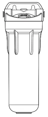 PENTAIR USH-FF-SG-SP-4 10 Inch Undersink Housing with Integrated Mounting Bracket