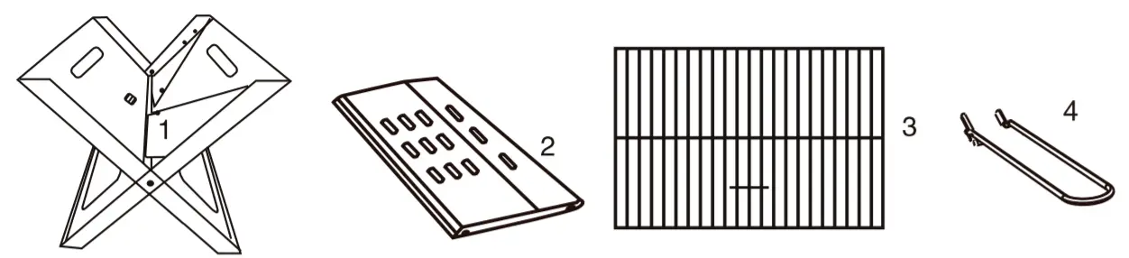 anko 42965886 Portable BBQ Charcoal Grill -FIGURE