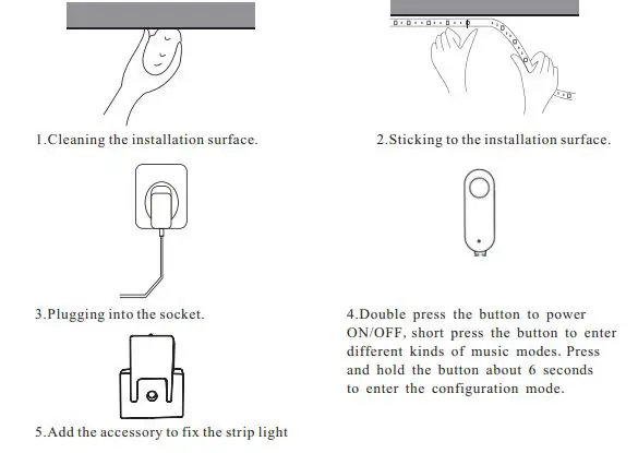 anko Smart LED Lights Magic 5M User Manual - Product Instructions