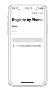 register mobile phone