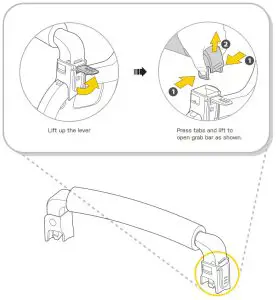 TOPEAK TCS-2203 Babyseat II Suspension Child Carrier-- Opening Grab Bar
