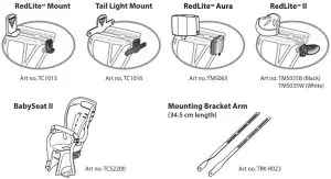 TOPEAK TCS-2203 Babyseat II Suspension Child Carrier-- Opening OPTIONAL ACCESSORIES