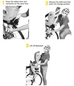 TOPEAK TCS-2203 Babyseat II Suspension Child Carrier-- Stamp and signature of Remove BabySeat