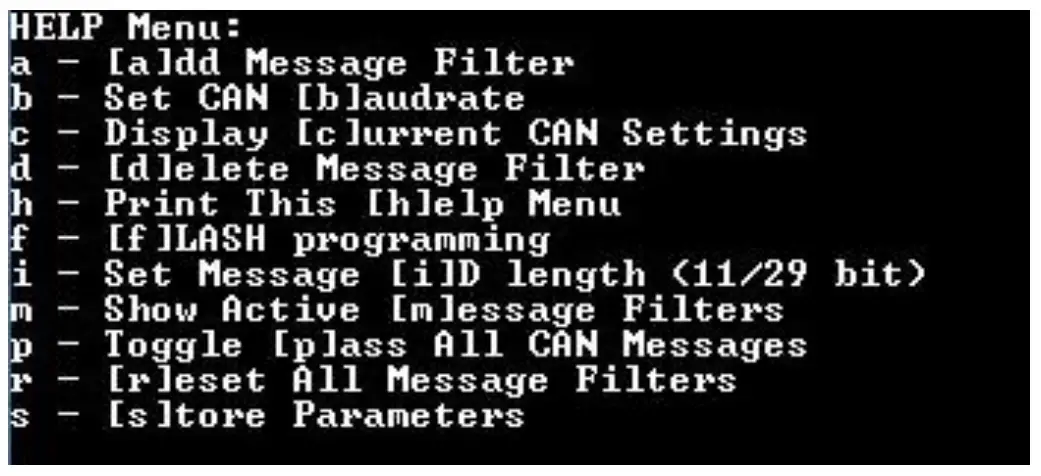 COPPERHILL JCOM CAN BTS CAN Bus OBD II Bluetooth Scanner - help menu