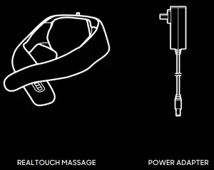 SHARPER IMAGE REALTOUCH MASSAGE Wireless Neck and Back Shiatsu with Heat -CONTENTS
