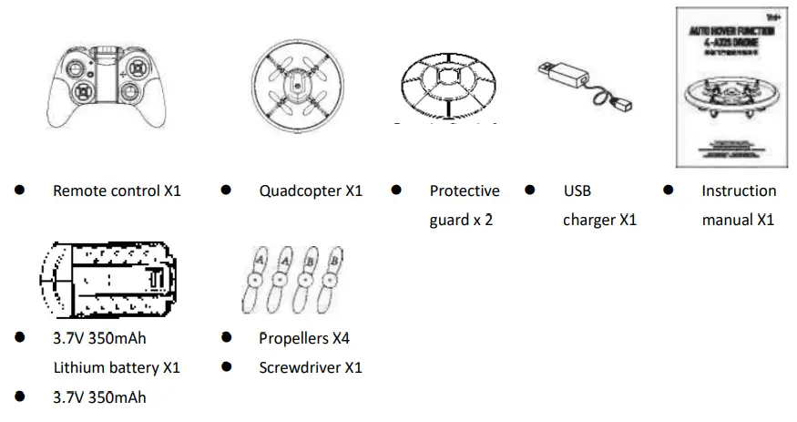 DENVER DRO 121 4 Axis Drone-CONTENTS