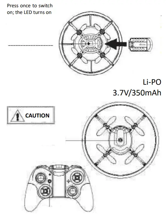 DENVER DRO 121 4 Axis Drone-PAIRING
