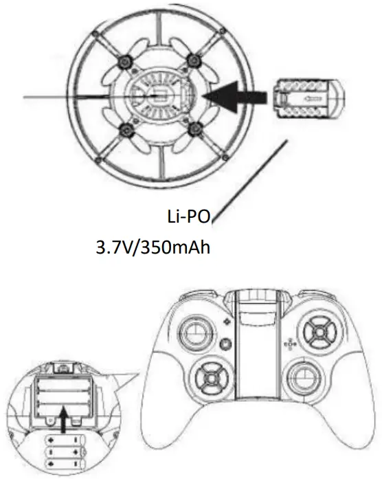 DENVER DRO 121 4 Axis Drone-PAIRING1